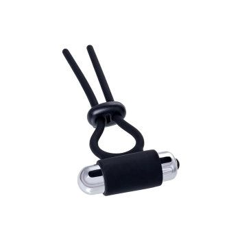 Lasso zaciskowe wibrujące A-Toys czarne silikonowe 14 cm