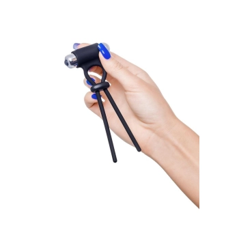 Lasso zaciskowe wibrujące A-Toys czarne silikonowe 14 cm