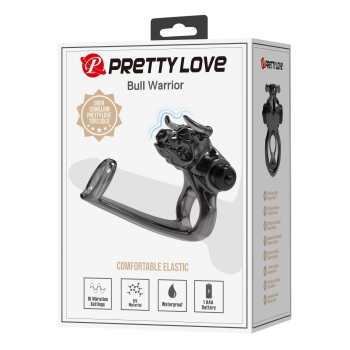 Nakładka przelotowa powiększająca Pretty Love Bull Warrior 10 wibracji