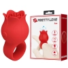 Pierścień wibrujący na palec JAE Pretty Love 10 trybów różany silikonowy