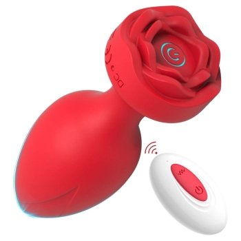 Korek analny wibrujący Power Escorts Princess czarny USB 10 funkcji