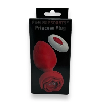 Korek analny wibrujący Power Escorts Princess czarny USB 10 funkcji