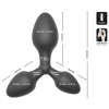 Potrójny korek analny Black Velvets silikonowy 13 8 cm