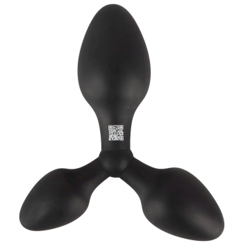 Potrójny korek analny Black Velvets silikonowy 13 8 cm