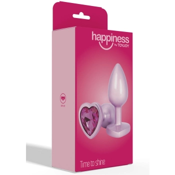 Korek analny aluminiowy Toyjoy Happiness Time To Shine różowy 7 cm