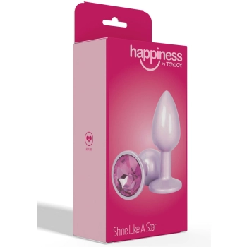 Korek analny ToyJoy Happiness Shine Like A Star różowy 7 cm