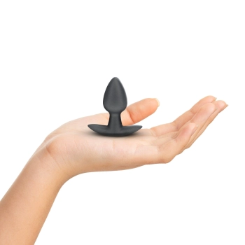 Mały korek analny silikonowy Ouch! metaliczny 6,5 cm