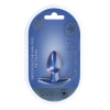 Korek analny silikonowy Ouch! metaliczny niebieski 6,5 cm