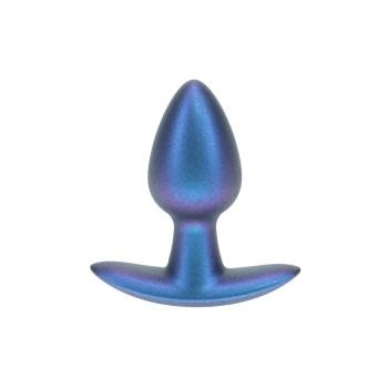 Korek analny silikonowy Ouch! metaliczny niebieski 6,5 cm