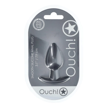 Silikonowy korek analny Ouch medium metaliczny 79 cm