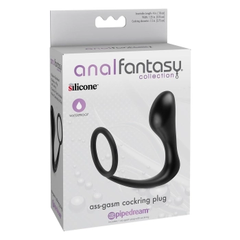 ANAL FANTASY COLLECTION ASS-GASM COCKRING PLUG BLACK