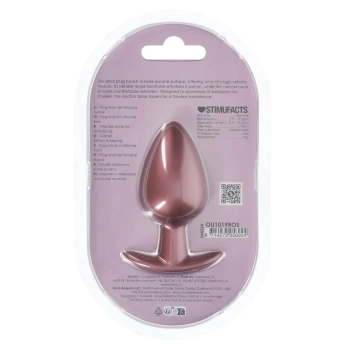 Korek analny silikonowy Ouch! Large 8,9 cm różowe złoto