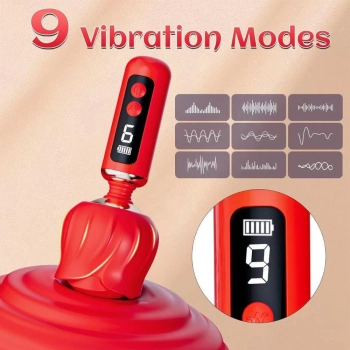 Wibrator Rose Magic silikonowy wodoodporny USB 12,5 cm