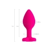 Korek analny ToDo Diamond Heart różowy miniaturowy 7 cm