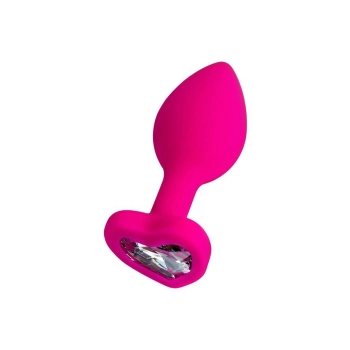 Korek analny ToDo Diamond Heart różowy miniaturowy 7 cm