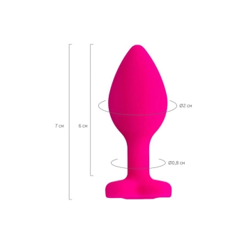 Korek analny ToDo Diamond Heart różowy miniaturowy 7 cm