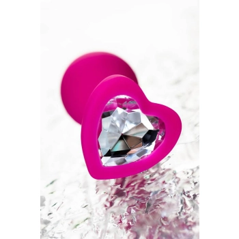 Korek analny ToDo Diamond Heart różowy miniaturowy 7 cm