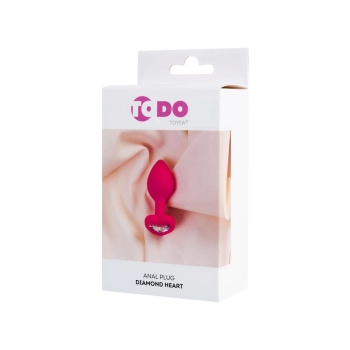Korek analny ToDo Diamond Heart różowy miniaturowy 7 cm