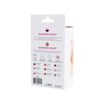 Korek analny ToDo Diamond Heart różowy miniaturowy 7 cm