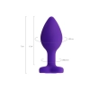 Korek analny ToDo Diamond Heart fioletowy 7 cm