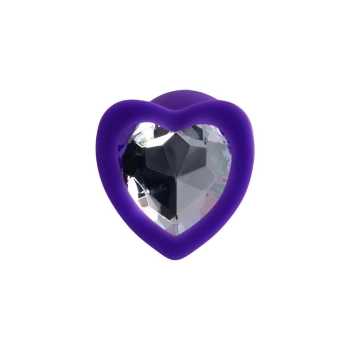 Korek analny ToDo Diamond Heart fioletowy 7 cm