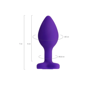 Korek analny ToDo Diamond Heart fioletowy 7 cm