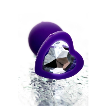 Korek analny ToDo Diamond Heart fioletowy 7 cm