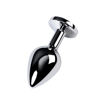 Srebrny korek analny z turkusowym kamieniem Metal by TOYFA 8cm