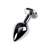 Srebrny korek analny TOYFA Metal z ametystowym kamieniem 8cm
