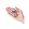 Srebrny korek analny TOYFA Metal z ametystowym kamieniem 8cm