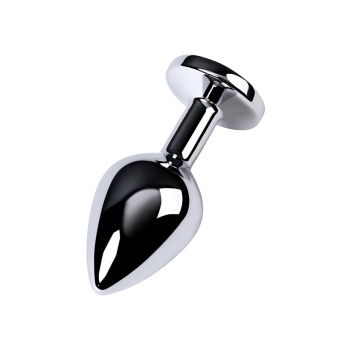 Srebrny korek analny TOYFA Metal z ametystowym kamieniem 8cm