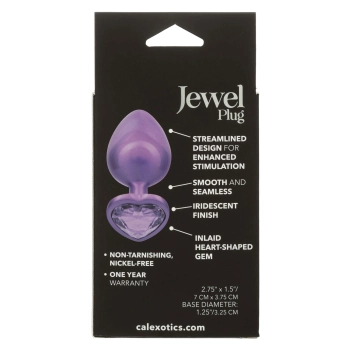 Diamond Heart Plug Large Purple