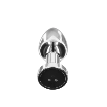 Korek analny wibrujący The Glider ToyJoy srebrny stalowy 8,5 cm USB
