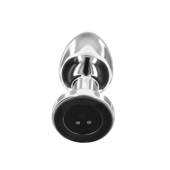 Korek analny wibrujący ToyJoy stalowy srebrny USB