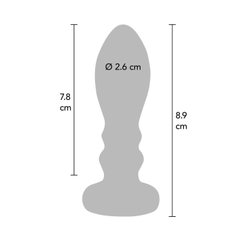 Korek analny wibrujący ToyJoy srebrny stal nierdzewna USB