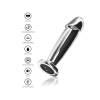 Wibrujący korek analny stal nierdzewny ToyJoy srebrny 11.8 cm USB