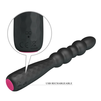 Wibrujący korek analny elastyczny Mr Play 12 funkcji USB
