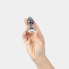 Korek analny aluminiowy Secret Play z kryształkiem Clear Crystal