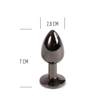 Aluminiowy korek analny Secret Play gunmetal 7 cm