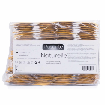 Prezerwatywy Pasante Naturelle nawilżane bez plemnikobójczego 144 szt