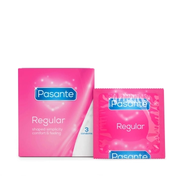 Prezerwatywy Pasante Regular naturalne 19 cm 3 sztuki