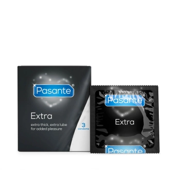 Prezerwatywy Pasante Extra grubsze nawilżane 3 szt