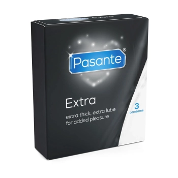 Prezerwatywy Pasante Extra grubsze nawilżane 3 szt