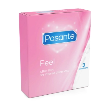 Prezerwatywy ultra cienkie Pasante Sensitive Feel naturalne 3 szt