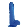 Dildo jelly Real Rapture niebieskie 25 cm z przyssawką