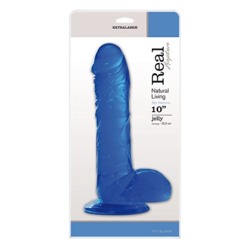 Dildo jelly Real Rapture niebieskie 25 cm z przyssawką