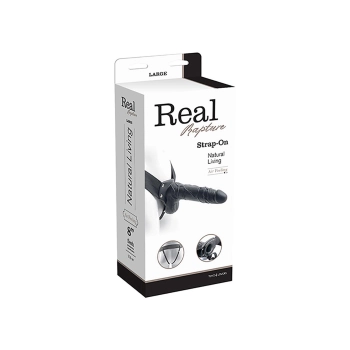 Proteza penisa Real Rapture czarna 20.5 cm z jądrami