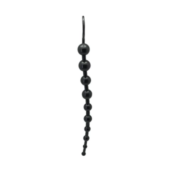 Stopniowany łańcuch analny Timeless Jelly 10 kulek PVC Toyz4lovers czarny