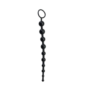 Stopniowany łańcuch analny Timeless Jelly 10 kulek PVC Toyz4lovers czarny