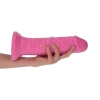 Dildo cyberskórzane Sansone Toyz4lovers różowe 25,5 cm